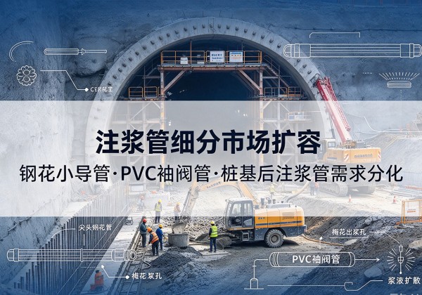 当雄注浆管细分市场扩容，隧道钢花小导管、PVC 袖阀管、桩基后注浆管需求分化